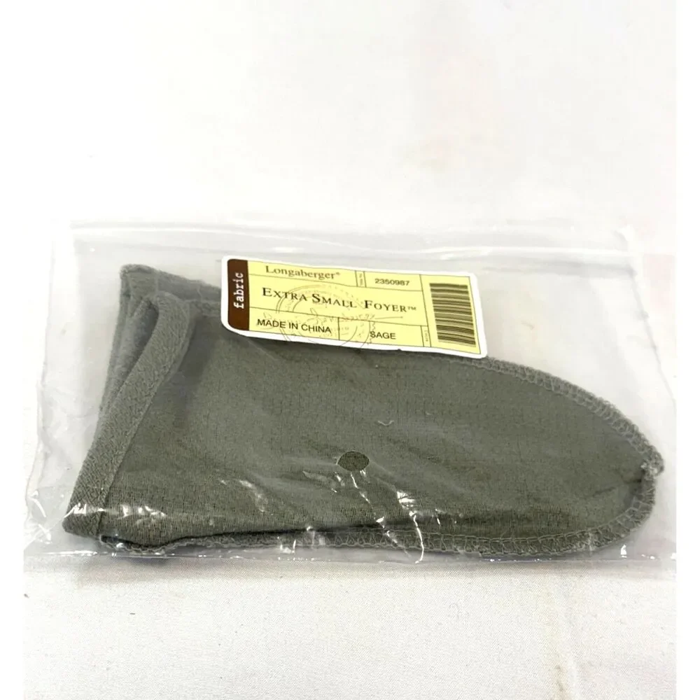 Longaberger Extra Small Foyer Basket Sage Green Fabric Liner 2350987